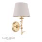 Laura Ashley Halton Wall Light Distressed Gold Leaf With Shade