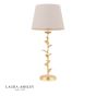 Laura Ashley Halton Table Lamp Distressed Gold Leaf With Shade