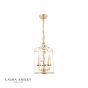 Laura Ashley Halton 3 Light Pendant Distressed Gold Leaf