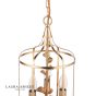 Laura Ashley Halton 3 Light Pendant Distressed Gold Leaf