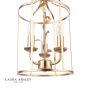 Laura Ashley Halton 3 Light Pendant Distressed Gold Leaf