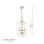 Laura Ashley Halton 3 Light Pendant Distressed Gold Leaf