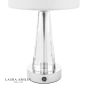 Laura Ashley Blake Rechargeable Table Lamp Polished Chrome and Crystal With Shade LED