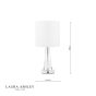 Laura Ashley Blake Rechargeable Table Lamp Polished Chrome and Crystal With Shade LED