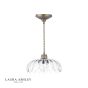 Laura Ashley Bexwell Pendant Matt Antique Brass and Glass