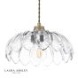 Laura Ashley Bexwell Pendant Matt Antique Brass and Glass