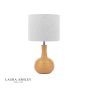 Laura Ashley Padley Table Lamp Yellow Ceramic and Antique Brass With Shade