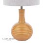 Laura Ashley Padley Table Lamp Yellow Ceramic and Antique Brass With Shade