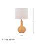 Laura Ashley Padley Table Lamp Yellow Ceramic and Antique Brass With Shade