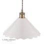 Laura Ashley Daws Pendant White Ceramic and Antique Brass
