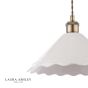 Laura Ashley Daws Pendant White Ceramic and Antique Brass