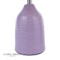 Laura Ashley Penny Table Lamp Purple Ceramic and Polished Chrome With Shade (Twin Pack)