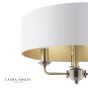 Laura Ashley Sorrento 3 Light Semi-Flush Antique Brass With Ivory Shade