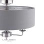 Laura Ashley Sorrento 3 Light Semi-Flush Polished Nickel With Charcoal Shade