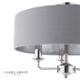 Laura Ashley Sorrento 3 Light Semi-Flush Polished Nickel With Charcoal Shade