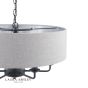 Laura Ashley Sorrento 6 Light Shadelier Matt Black and Natural With Shade