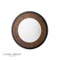 Laura Ashley Cara Small Round Mirror Mottled Bronze 60cm