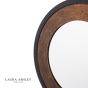 Laura Ashley Cara Small Round Mirror Mottled Bronze 60cm