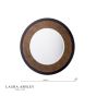Laura Ashley Cara Small Round Mirror Mottled Bronze 60cm