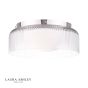 Laura Ashley Charissa Bathroom Ceiling Light Polished Chrome and Ribbed Glass IP44