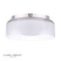 Laura Ashley Charissa Bathroom Ceiling Light Polished Chrome and Ribbed Glass IP44