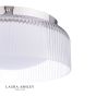 Laura Ashley Charissa Bathroom Ceiling Light Polished Chrome and Ribbed Glass IP44