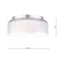 Laura Ashley Charissa Bathroom Ceiling Light Polished Chrome and Ribbed Glass IP44