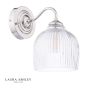 Laura Ashley Charissa Bathroom Wall Light Polished Chrome and Ribbed Glass IP44