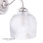 Laura Ashley Charissa Bathroom Wall Light Polished Chrome and Ribbed Glass IP44