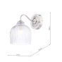 Laura Ashley Charissa Bathroom Wall Light Polished Chrome and Ribbed Glass IP44