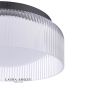 Laura Ashley Charissa Bathroom Ceiling Light Matt Black and Ribbed Glass IP44