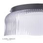 Laura Ashley Charissa Bathroom Ceiling Light Matt Black and Ribbed Glass IP44