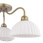 Laura Ashley Durford 3 Light Semi-Flush Matt Antique Brass and White Ceramic