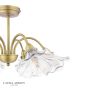Laura Ashley Kerswell 6 Light Semi-Flush Matt Antique Brass and Glass