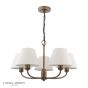 Laura Ashley Denston 5 Light Pendant Antique Bronze With Shade