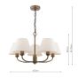 Laura Ashley Denston 5 Light Pendant Antique Bronze With Shade