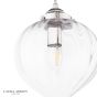 Laura Ashley Whitham Pendant Polished Nickel and Ribbed Glass