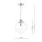 Laura Ashley Whitham Pendant Polished Nickel and Ribbed Glass