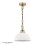 Laura Ashley Durford Small Pendant Matt Antique Brass and White
