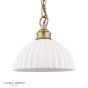 Laura Ashley Durford Small Pendant Matt Antique Brass and White