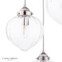 Laura Ashley Whitham 3 Light Cluster Pendant Polished Nickel and Ribbed Glass