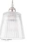 Laura Ashley Callaghan Pendant Polished Nickel and Ribbed Glass