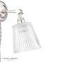 Laura Ashley Callaghan Plugged Wall Light Polished Nickel and Ribbed Glass