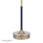Laura Ashley Denwick Table Lamp Matt Antique Brass and Satin Blue With Shade