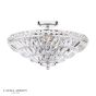 Laura Ashley Vienna 3 Light Semi-Flush Crystal and Polished Chrome