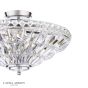 Laura Ashley Vienna 3 Light Semi-Flush Crystal and Polished Chrome