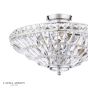 Laura Ashley Vienna 3 Light Semi-Flush Crystal and Polished Chrome