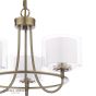 Laura Ashley Southwell 3 Light Armed Pendant Antique Brass and Opal Glass