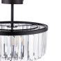 Laura Ashley Elkwood 3 Light Semi-Flush Crystal and Black