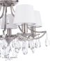 Laura Ashley Enstone 5 Light Semi-Flush Polished Nickel and Crystal With Shade